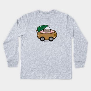 Christmas Tree Donut Car Kids Long Sleeve T-Shirt